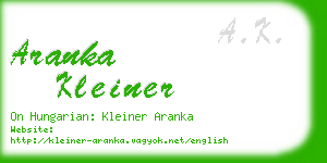 aranka kleiner business card